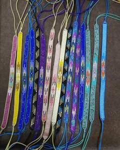 Bracelet tissé de style bohème Bracelet d'amitié coloré tissé en perles de riz - Product Image 1