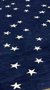 Nuevas alfombras de lana hechas a mano con cielos estrellados, patrón abstracto azul, tamaño y Color personalizables para uso físico - Product Image 5