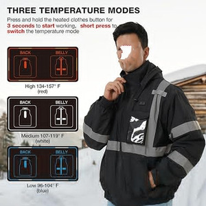 Safety <b>Work</b> Wear <b>Jacket</b> Winter Safety <b>Jacket</b> Custom logo Printing 3m Reflective <b>Construction</b> Safety <b>Jackets</b> Made by Dress Sports - Product Image 3