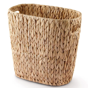 Eco-Friendly Oval Hyacinth <b>Storage</b> <b>Basket</b> Vietnam Handwoven Organizer for Household Essentials, <b>Shelving</b> & Room Decor - Product Image 2