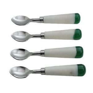 Elegante Juego de Cubiertos de Acero Inoxidable de Lujo con Mango de Resina Epoxi, Apto para Lavavajillas, Vajilla para Fiestas - Product Image 1