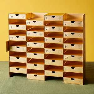 Kartonnen Roze Adventskalender Doos Lege Aangepaste Luxe Geschenkdoos Voor 10 Dagen - Product Image 6