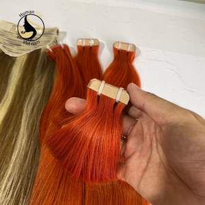Cinta lisa de doble estiramiento humano Real, extensiones de cabello 100% humano, colorida, venta al por mayor - Product Image 6