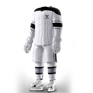 Tenues de hockey sur glace personnalisées professionnelles 2025, ensembles de style, légères, manches longues, respirantes, séchage rapide, 100% polyester, pour hommes - Product Image 4