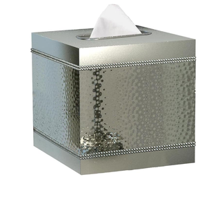 Boîte à mouchoirs en acier inoxydable finition dorée nouveauté porte-mouchoirs de table décoratif vaisselle élégante pour le dîner - Product Image 5