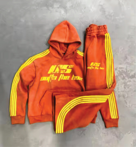 2024 fabricante personalizable de alta calidad 600gsm Sudadera con capucha lavado ácido para estampado Puff patrón sólido ropa deportiva de invierno para hombres - Product Image 5