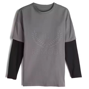 Camiseta de doble capa de Venta caliente, camiseta transpirable de doble capa, ropa de calle cómoda para mujer, camisetas de doble capa - Product Image 3