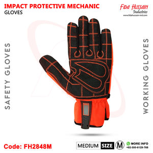 Guantes industriales antiimpacto de seguridad en cuero sintético (Amara) Guantes mecánicos de impacto TPR con máxima protección para hombres - Product Image 3