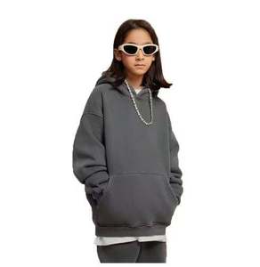 Sudadera con capucha para niños de gran tamaño de algodón orgánico polar bordado Impresión digital OEM Servicio personalizado Ropa cómoda - Product Image 4