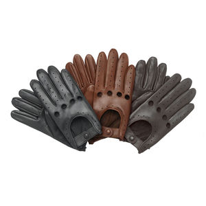 Guantes de conducción Mujer Invierno Cálido A prueba de viento Personalizados Guantes de conducción de cuero genuino Hombres al por mayor - Product Image 1
