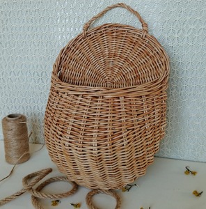 Rustic Farmhouse <b>Hanging</b> <b>Wall</b> Dcor Handmade Animal Shaped Eco-Friendly Storage <b>Baskets</b> Natural Rattan Modern Multifunction - Product Image 1