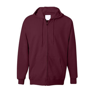Nouveauté : sweat à capuche zippé pour homme en coton 100 %, coupe classique, avec broderie et impression personnalisée, tissu respirant et écologique - Product Image 4