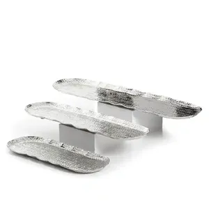 Juego de 3 bandejas de aluminio para servir para bodas 2024 Ramadán Eid Chocolate Candy Fruits-Precio al por mayor - Product Image 5