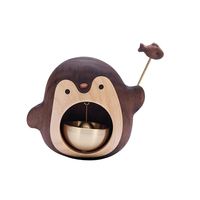 Sonnette d'entrée magnétique élégante en PVC, style Art Déco, avec finition en bois, pour une décoration intérieure raffinée et un cadeau attentionné