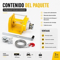 Treuil manuel autobloquant 1200 1800 2600lbs avec câble en acier pour remorques et levage industriel OEM ODM Vente en gros