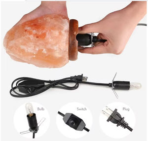 Export Quality Wholesale Natural Pink Himalayan Salt <b>Lamp</b> With <b>Wooden</b> <b>Base</b> for Home Decoration and Spa - Product Image 2