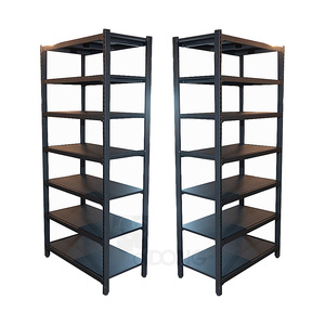 Étagères verticales métalliques autoportantes sans dossier à 6 niveaux durables pour entrepôts et magasins de détail - Product Image 1