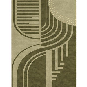 Tapis vert minimaliste fait main avec un design géométrique moderne, tapis abstrait pour la décoration de la maison, cadeau de Noël pour le salon, la chambre à coucher - Product Image 2