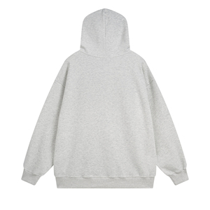 Hoodie unisexe surdimensionné en molleton épais pour l'automne, personnalisable, avec impression en relief de haute qualité et broderie de strass, en French Terry vierge - Product Image 2