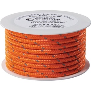 Cordon réfléchissant en polyester orange OVERMANN 100 m, réflecteur de sécurité, diamètre 2 mm, autocollants et lumières réfléchissants promotionnels - Product Image 1