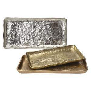 Elegante Bandeja Decorativa Antigua, Plato de Servir Metálico de Lujo para Centro de Mesa de Sala de Estar, Frutero de Metal Rústico Hecho a Mano - Product Image 5