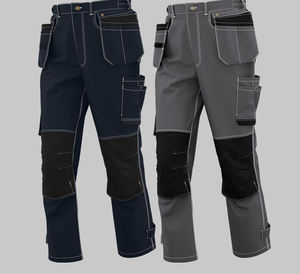 กางเกงเซฟตี้สำหรับผู้ชายกางเกงผ้าคอตตอนโพลีเอสเตอร์สำหรับทำงานของบริษัทมีแบรนด์ตามสั่ง2025สะท้อนแสง - Product Image 1