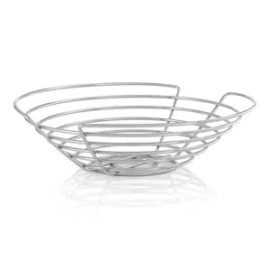 Nordic Style Silver Metallic Wire Fruit Serving Bowl, Bulk Decorative Centerpiece Bowls for Hotels, Restaurants & Table Decor - Product Image 3
