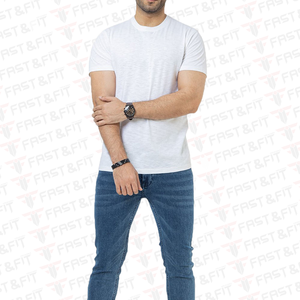 T-shirt de sport personnalisé surdimensionné 100% coton Streetwear Heavyweight Fitness Slim Fit Design Fabriqué au Pakistan - Product Image 5