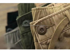 Pantalones Cortos de Algodón para Hombre con Cintura Elástica, Estilo Bermuda, Largura a la Rodilla, Lisos, a la Moda - Product Image 4