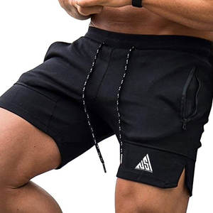 Venta caliente Nueva moda al aire libre Logo Impresión Regular Color sólido Hombres Pantalones cortos deportivos - Product Image 5