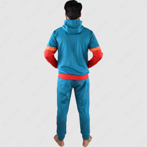 Chándal para hombre, chándales para niños, panel de contraste, con capucha, parte superior e inferior, ropa deportiva para gimnasio, chándal de bloque de color - Product Image 4