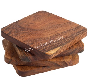 Sous-verre en bois de manguier de forme antique avec des sous-verres de qualité supérieure offerts par WONDEROVERSEAS - Product Image 2