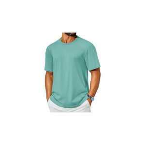 Camisetas de algodón de primera calidad para hombre, camisetas de manga corta con cuello redondo, Camiseta básica sólida clásica, camisetas informales holgadas - Product Image 3