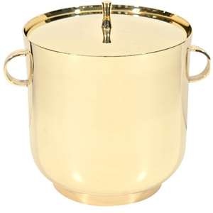 Handmade Brass Wine Cooler Oval Shape Antique Gold Finished Ice <b>Bucket</b> With Handle for <b>Beer</b> & Party Wine Holder - Product Image 4