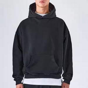 Sudadera con Capucha Unisex 100% Algodón para Hombre, Gruesa y Extra Grande, Diseño Bordado con Forro, Cuello con Capucha y Patrón Sólido - Product Image 4