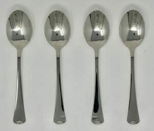 Ensemble de 4 cuillères en acier inoxydable de conception moderne, personnalisable selon les besoins, nouvelle conception de la poignée, couverts en métal, fabrication indienne - Product Image 4