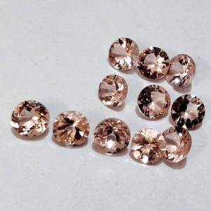 Piedra de morganita de melocotón Natural certificada por IGI de 6mm, piedra preciosa calibrada suelta de corte redondo brillante para la fabricación de colgantes de anillos de joyería - Product Image 3