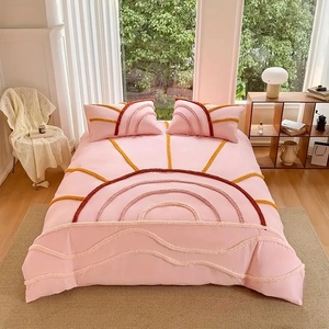 Modern All-Season Durable 100% Polyester Reversible <strong>Customized</strong> 40-count Duvet <strong>Cover</strong> <strong>Set</strong> 2/3PCS 1 Duvet <strong>Cover</strong> 1/2 Pillowcases - Product Image 5