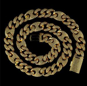 13MM Or Jaune BustDown Rappeur Miami Hip Hop Collier Pendentifs Charmes Avec Diamant Mariner Chaîne Cubaine Moissanite - Product Image 2