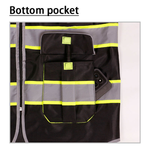 Chaleco de alta calidad logotipo personalizado bolsillo trabajo construcción personalizar chaleco de seguridad con bolsillos para hombres - Product Image 6