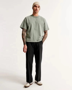 Wholesale Supplier <b>T</b>-<b>shirt</b> Box Oversized <b>T</b>-<b>shirts</b> Streetwear <b>Heavy</b> Weight 100% Cotton Boxy Fit Cropped <b>T</b> <b>Shirt</b> For Men - Product Image 6