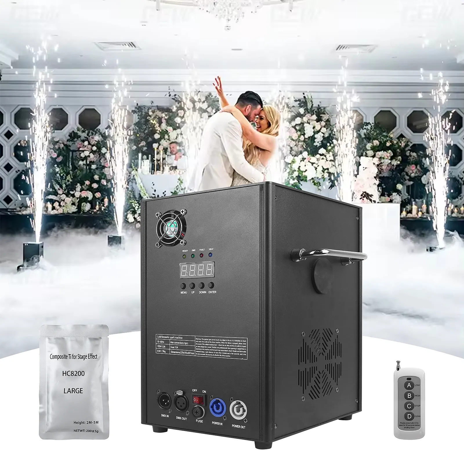 750 Вт, аппарат для холодного зажигания, наружный фейерверк, сценический эффект, Dmx Dj, праздничная Свадебная пиротехническая машина