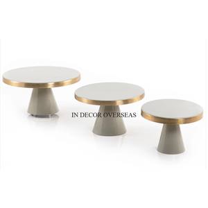 Plateau de service en métal enduit de poudre de couleur noire et d'autres articles avec 3 fournitures de plat de couleur blanche - Product Image 6