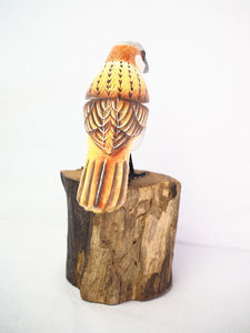 Artisanat en bois de moineau, peint à la main, décoration de jardin ou de maison, modèle artisanal de sculpture, cadeau - boîtes en bois, panneaux muraux - Product Image 5