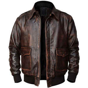 El mejor diseño de chaqueta de cuero de motorista para hombres personalizada/chaqueta de cuero de oveja para hombres/chaqueta de cuero acolchada - Product Image 5
