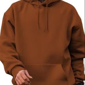Sudadera con Capucha y Cordón Ajustable, Estilo Cuadrado, Cobertura Completa, Personalizable, de Felpa, Básica, Mezcla de Algodón para Hombre - Product Image 3
