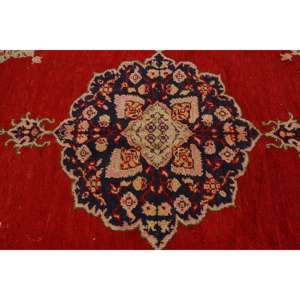 Tapis turc vintage 9,3 x 11,2 pieds, tapis surdimensionné, tapis abstrait rouge - Product Image 5