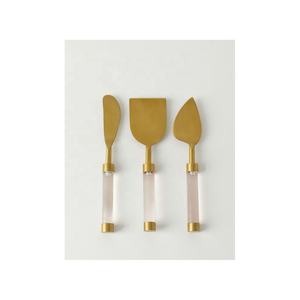 Mango de extremo de estilo anudado, acero inoxidable, cuchillo para queso plateado, centro de mesa PARA CENA, fiesta, disfruta de tus quesos favoritos en casa - Product Image 3