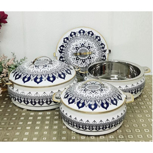 Fournitures de restaurant d'hôtel plat de service de nourriture en métal vaisselle classique plat de casserole d'affichage de dessert de nourriture par le monde indien en métal - Product Image 4