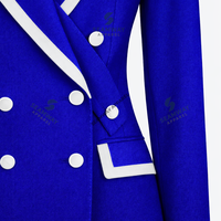 Blazer d'affaires à double boutonnage Zeta Phi Beta, veste de smoking pour femme, coupe moderne, revers en pointe, sur mesure, de qualité supérieure